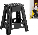 45 cm kokkupandav astmetool, kokkupandav v&auml;ljaheide lastele ja t&auml;iskasvanutele, kaasaskantav ja kokkupandav kokkupandav v&auml;ljaheide, jalgpink, libisemisvastane laste plastist v&auml;ljaheide k&ouml;&ouml;ki, vannituppa ja elutuppa (must)