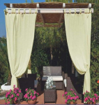 Megashopitalia Markiis Gazebo Pergola Veranda Veekindel plekk-kindel Hartsiga kaetud veekindel 140 x 270 cm (kreem)
