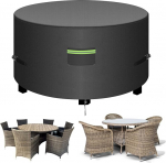 &Uuml;mmargune aiam&ouml;&ouml;bli kate Veekindel v&auml;litingimustes kasutatav laua tooli kate 420D Oxfordi kangas, mis on vastupidav p&auml;ikesevalgusele ja pleekimisele PU-kate l&auml;bim&otilde;&otilde;t 190 x 80 cm must