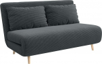 HOMCOM 3-in-1 diivanvoodi, 2-kohaline diivan magamisfunktsiooniga, 191 x 141 cm, kokkupandav diivan 3-tasandilise reguleeritava seljatoega ja n&ouml;&ouml;riga v&auml;limusega elutuppa, tumehall