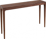 Konsolentisch aus Massivem Kautschukholz, Beistelltisch Schmal, Flurschrank Schmal f&uuml;r Wohnzimmer und Schlafzimmer, Robust und Langlebig, Einfache Montage, Walnussfarbe(150x32x80cm/59x12.6x31in)