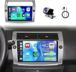 Upgrade 9-tolline puuteekraaniga autoraadio, 2 DIN autoraadio Citro&euml;n C4 2004-2009/C-Quatre 2008-2011, 2G+64G, Wireless Carplay & Android Car, GPS/WiFi/BT/USB/RDS/FM, mikrofon, tahavaatekaamera