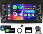 4G 64G VECHTEL 7-tolline Bluetooth autoraadio Audi A4 S4 RS4 2002-2008 Carplay Android Auto Traadita, DSP EQ, WiFi GPS, Mirror Link, RDS/FM raadio 2 DIN, Bluetooth autoraadio koos tagantvaate kaameraga