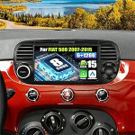 SIXWIN 8-Core 6+128G Android 13 Carplay/Android Car/DSP autoraadio Fiat 500 2007-2015.7-tolline puutetundlik raadio GPS WiFi Bluetooth 5.0 USB FM RDS Mirror Link + 32 Band EQ (must)