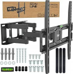 GACHLINE TV seinakinnitus 32 - 60 tolli - P&ouml;&ouml;ratav ja kallutatav - Kinnitus lamedatele ja kumeratele teleritele - VESA 75 x 75 - 400 x 400 - pikendatav 72-370 mm - kuni 35 kg - LED LCD OLED - koos kaablisidemega.