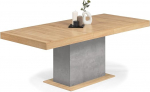IDMarket - Eden Extendable Rectangular Dining Table for 6-10 People Wood and Concrete Effect 160-200cm