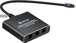 eSynic 1X3 Toslink optiline digitaalne audiosplitter 1 mees sisse 3 naist v&auml;lja, 1 m fiiberoptiline kaabel LPCM2.0/DTS/Dolby-AC3 tugi kodukino Xbox PS5/PS4 juhtmevabad k&otilde;rvaklapid helibaari jaoks