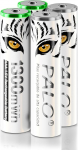 Mspalocell 1,5 V AAA patareid liitium 1300 mWh laetav pakett 4, Tiger Print kiirlaadimine AAA akud, koos laadimisvalgusega, 1500+ ts&uuml;kkel, aku koos akukarbiga