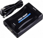 HDMI to Scart Converter, 1080P HDMI sisendist Scart v&auml;ljundisse adapter vanale telerile, DVD-le, PS3-le, PS4-le, Xboxile, Sky'le, Blu-Ray'le - digitaalne video-audio muundur, Scart kaabel kaasas