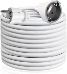 ExtraStar plastikust pikenduskaabel lastekaitsepistikuga, IP20, siseruumides kasutamiseks, 3 m, 5 m, 10 m, 3G, 1,5 mm&sup2;, 16 A/250 V, 3680 W, must/valge