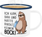 Shirtracer Email Tinamug - Statement - Hatte direkt keinen Bock - Sloth - 300 ml - Valge Sinine - Statements Sloths Tinamug Boys Room Tuli n&auml;gin ja Sloth, Bock! kein haben