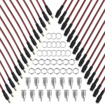WMYCONGCONG 30PCS DC Power Pigtail &uuml;hendused 2.1x5.5mm mees ja naine 30V 10A DC Power Jack pesa 22awg CCTV turvakaamera valgustuse v&otilde;imsus