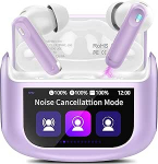 Puuteekraaniga Bluetooth-k&otilde;rvaklapid, k&otilde;rvaklapid, traadita Bluetooth 5.4 koos ANC+ENC m&uuml;rasummutusmikrofoniga, 48 tundi m&auml;nguaega, s&uuml;gavad bassik&otilde;rvaklapid 5 EQ-režiimiga, IPX7 veekindlad k&otilde;rvaklapid, USB-C