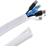 Palazen 6 m kaabli muhv, isesulguv, 12-20 mm kaablikanal, paindlik kootud kaablikaitse, m&otilde;&otilde;tu l&otilde;igatud, kaablijuhtimine TV, arvuti, kodukino, autokaabli jaoks, valge