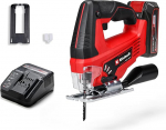 Einhell Cordless Jigsaw TC-JS 18/70 Li (1 x 2.5 Ah) Power X-Change (18 V, 70 mm Cutting Depth, Tool-free Saw Blade Change, Suction Adapter, Includes 2.5 Ah Battery & Charger, 1 x Saw Blade)