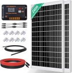 ECO-WORTHY monokristalliline p&auml;ikesepaneel p&auml;ikesepaneelide komplekt 240 W sisaldab 12 V p&auml;ikesepaneel + 30 A p&auml;ikeselaadimisseade + 5 m p&auml;ikesekaabel + Z-klambrid matkaauto, haagissuvila, kodumajapidamise ja v&otilde;rgu&uuml;henduseta paigaldamiseks