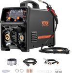 VEVOR PRO MIG Welder 200 Amp Pluse MIG-Welder 5-in-1 Synergy Welder MIG PLUS Gasless MIG, Gas MIG, MMA and Lift TIG, with IGBT Inverter Technology and LCD Screen Display