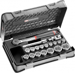 Facom S.161-2P6 1/2" Drive 19-osaline metriline 6-punktiline mutriv&otilde;tmekomplekt 10-32mm