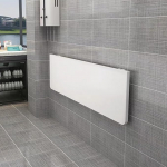 Wooden Folding Wall Table, Folding Table, Space Saving Floating Desk, Kitchen Table, Children's Furniture, Laptop Table, Dining Table, 80 x 50 x 1.6 cm - White