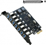 PCIE USB 3.0 kaart, Type-A 5Gbps PCIe laienduskaart, 7 porti Hub adapter, Sisemine kontroller adapter, Intel, AMD, ja ARM platvormile, &uuml;hildub Windows ja Linuxiga