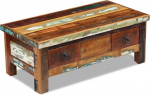 vidaXL Solid Wood Coffee Table, Side Table, Living Room Table, Sofa Table, Antique Look