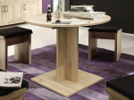 m&ouml;belando Judd Dining Table in Rough Sawn Oak 80 x 75 x 80 cm (W x H x D)