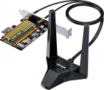 AX5400 WiFi 6E WLAN PCIe kaart arvutile koos Bluetooth 5.3, WAVLINK 5378 Mbps Tri Band WiFi 6E PCIe WLAN kaart, Intel WiFi 6E kiip, WPA3, Magnetic Base antennid Windows 11/10 (64 Bit) lauaarvutile