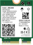 WiFi 7 traadita kaart Intel BE200NGW, Bluetooth 5.4, 5800Mbps M.2/NGFF, ei toeta AMD, toetab ainult Intel 12. p&otilde;lvkonna ja uuemaid protsessoreid, Windows 10/11(64 Bit), Linux
