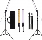 GSKAIWEN Dimmable Bi-Colour LED Video Light Set of 2 with Tripod Carry Bag Photography Light Set for Camera Video YouTube Product Photography Shooting, 376 LED Beads, 3200-5500K, CRI 96+