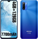 Ulefone Note 12 mobiiltelefon (2023) 7700 mAh suur aku 128GB ROM/SD-128GB 6,82-tolline HD+ Android 11 nutitelefon ilma lepinguta, 13MP p&otilde;hikaamera 3 kaardipesa 4G Dual SIM mobiiltelefon OTG (sinine)