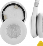 GEEKRIA QuickFit asendusvalgu nahast k&otilde;rvapadjad JBL Live 460NC juhtmeta k&otilde;rvaklappide m&uuml;ra t&uuml;histavate k&otilde;rvaklappide k&otilde;rvapadjad k&otilde;rvaklappide parandamise osad (valge)