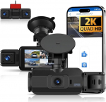 Hodozzy 2K + 1080P 360&deg; auto armatuurkaamera koos 5GHz WiFi, 4 kaamerat ees ja taga, &ouml;ine n&auml;gemine ilma valguseta, 3-tolline IPS puuteekraan, loop-salvestus, G-sensor, parkimisseire