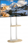unho TV Stand reguleeritava k&otilde;rgusega, TV Stand veeretatav, TV p&otilde;randaplatvorm 2 riiuliga 40-75-tollise TV stendi jaoks, VESA 600 x 400 mm, kuni max 60 kg