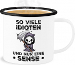 Email tinamug - avaldus - Nii palju idioote ja ainult &uuml;ks vits - Sarkasm kontorit&ouml;&ouml; kingitus - 300 ml - valge must - avaldused kingitused Mug Happy New Year Cups New Year