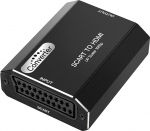 KUYIA Scart HDMI Audio Video Converter, alumiiniumist korpus Scart In HDMI Out Adapter, HD 720P/1080P Switch Video Audio Upscale Converter HDTV Monitor STB VHS Xbox PS3 Sky'le