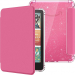 MoKo &uuml;mbris All-New 7-tollise Kindle Paperwhite 2024 12th Gen & Kindle Colorsoft Signature Edition 2024, Ultra Clear Soft Flexible Glitter TPU Case Lightweight Case koos automaatse &auml;ratamise/magenta, Magenta