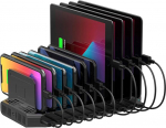 Unitek 60 W 10 Port USB Multi Charging Station, mobiiltelefoni laadimisjaam, mitu korraldajat koos reguleeritava jaoturiga tahvelarvuti ja muude USB-seadmete jaoks