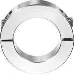 sourcing map Doppelter geteilter Schaftmanschette, 3,8 cm Bohrung, zweiteiliger Spannbund 5,4 cm Au&szlig;endurchmesser, 1,27 cm Dicke, 303 Edelstahl-Setschrauben-Spaltring