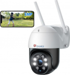 Ctronics 5MP Outdoor WiFi Surveillance Camera, 2.4/5GHz Dual Band WiFi PTZ IP Camera Outdoor with Person Detection, Automatic Tracking, Colour Night Vision 20 m, 355&deg;/90&deg; Rotation Angle, IP66, TF