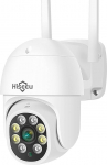 Hiseeu 5MP + Automatic Tracking Surveillance Camera Outdoor WiFi, 360&deg; Display PTZ Camera with 5X Digital Zoom, Colour Night Vision, 2-Way Audio, IP66 Waterproof, Cloud/SD Card Storage