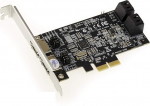 KALEA-INFORMATIQUE PCIe 4+2 porti SATA ja eSATA 6G kontrollerkaart Marvell 88SE9230 kiibistikuga koos Raid 0 1 10 Hyperduo'ga