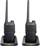 Retevis RT647 veekindel Walkie Talkies IP67, kaasaskantav raadio pika ulatusega, litsentsitud tasuta raadio, k&auml;ed-vabad Walkie Talkie Kalap&uuml;&uuml;k Kajak Camping (Pack of 2, must)