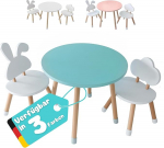 Laste laud koos 2 tooliga, puidust istumiskomplekt, valge, v&auml;ike laud, laste istumiskomplekt, lastetuba, magamistuba, p&otilde;hjamaine stiil (m&uuml;ndiroheline)