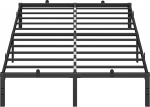 VASAGLE Kahekohaline voodiraam 140 x 200 cm metallist voodiraam voodi all hoiustamiseks kaasaegne k&uuml;lalisvoodi lihtne kokkupanek must RMB134B01
