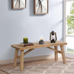 Sawmill Long Wooden Bench 43 Inch Farmhouse Sissep&auml;&auml;supink elutuppa s&ouml;&ouml;gituppa Rustic Sissep&auml;&auml;supingid Pink Bench Solid Wood Handmade Natural