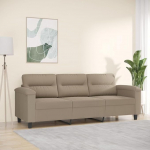 LAPOOH 3-Sitzer-Sofa Taupe 180 cm Mikrofasergewebe, Lamamistoolid, Diivanid ja diivanid, Relaxsofa, Couch f&uuml;r Wohnzimmer, Couch Mit - 359567