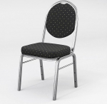 GGMM&Ouml;BEL Paola 12-st komplektist bankettitoolid, bankettitoolid, bistro toolid, konverentsitoolid, gastrotoolid, kangas, must, virnastatav, kuldsete t&auml;ppidega.