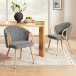 Zouron S&ouml;&ouml;gitoa toolid 2-st hallist 2 k&ouml;&ouml;gitoolist koosnev komplekt Polsterdatud tool K&auml;etugedega tool K&auml;etugede seljatoega Pol&uuml;ester Papplipuust ja p&ouml;&ouml;gipuust 120 kg kandev&otilde;ime