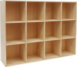 Puidust raamaturiiul, t&auml;ispuidust kuubikriiul, raamaturiiul, kontoririiul, seisev riiul, ruumijaotur elutuppa, magamistuppa, kontorisse, lastetuppa, 120 x 30 x 90 cm (12 sektsiooni)