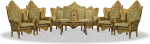 Casa-Padrino barokne diivanikomplekt antiik kuld - Noble & Sumptuous